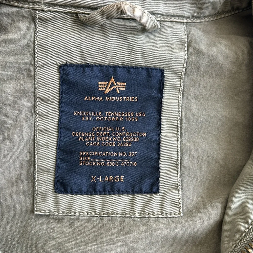 Alpha Industries Olive Military Field Jacket - Picture 5 of 11